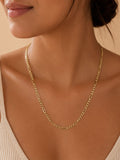 Cadena tipo figaro en 14 k oro real