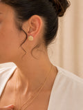 Aaretes tipo nuggets redondo en oro real 14 k