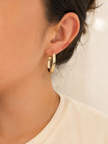 Arracadas Lisas en oro real 14 k