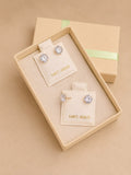 Aretes de piedra oro real 14k
