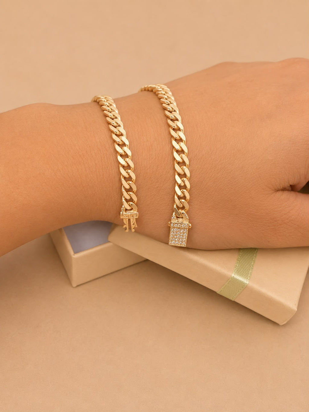 Esclava tipo Mónaco oro real 14k