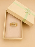 Anillo  corazón trenzado en oro real 14k